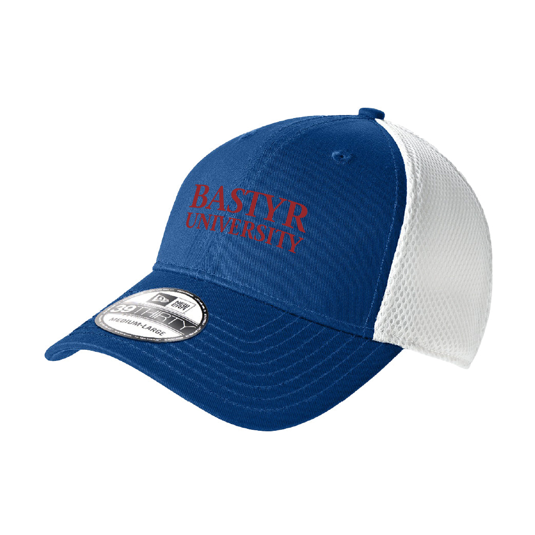 Bastyr Baseball Cap - Blue & White w/ Cranberry