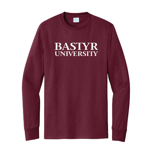 Bastyr Long Sleeve Shirt - Cranberry w/ White