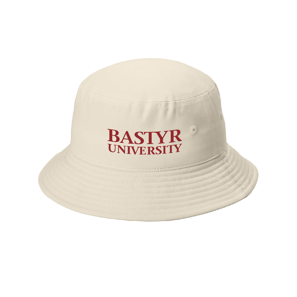Bastyr Bucket Hat - Ecru w/ Cranberry