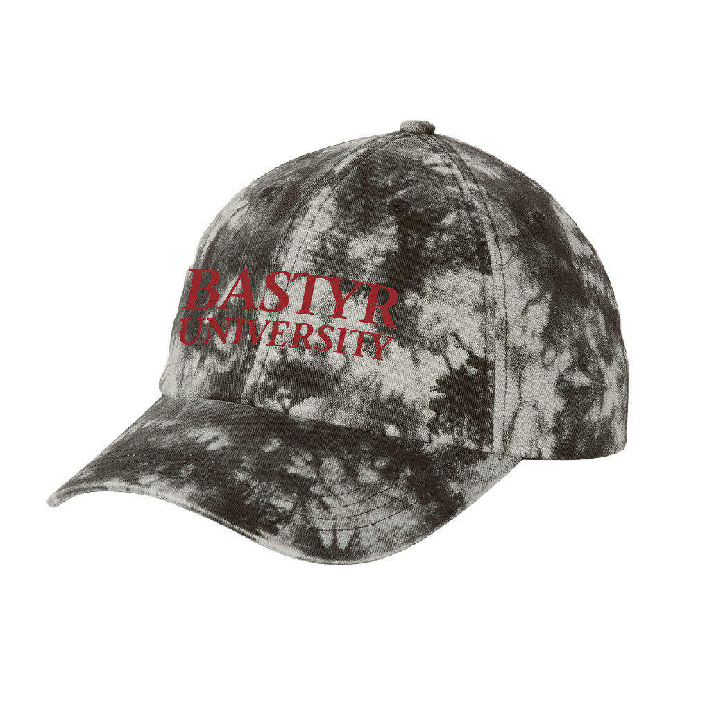 Bastyr Hat Low Profile Tye-Die - Black w/ Cranberry