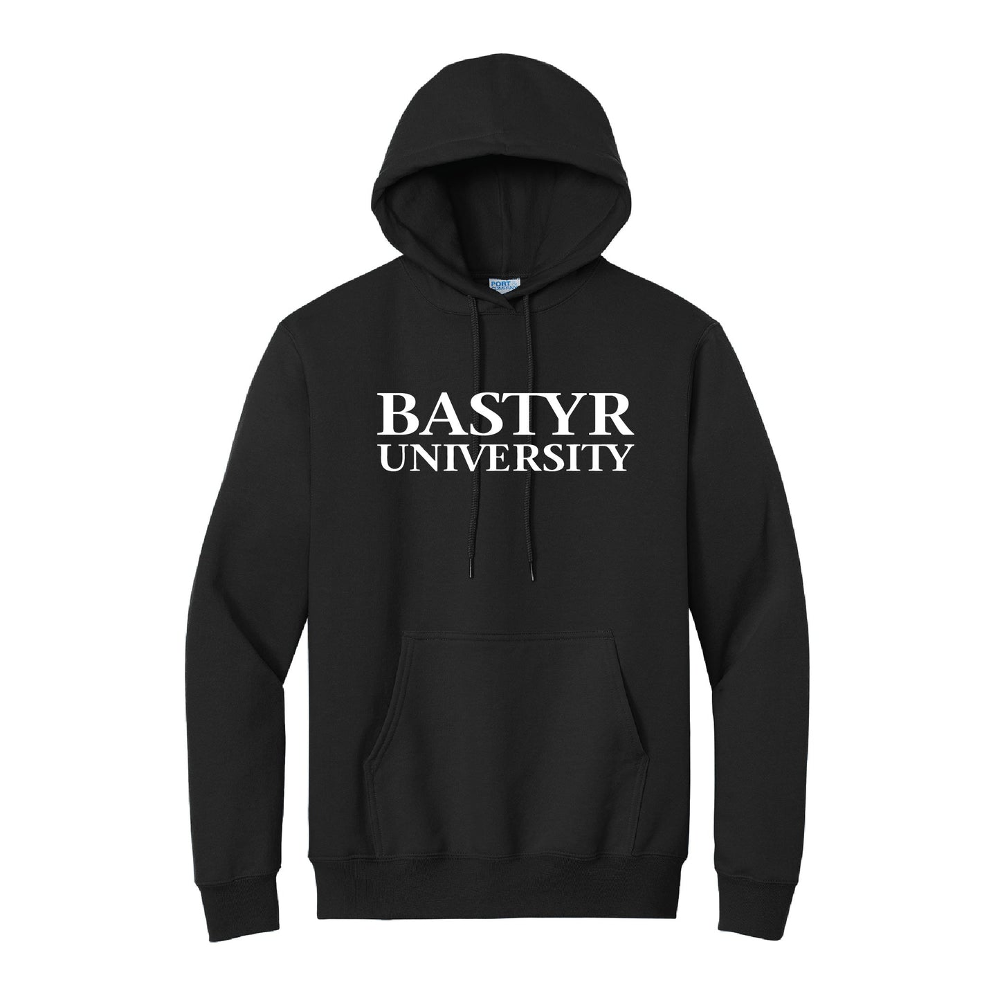 Bastyr Adult Hoodie - Black w/ White