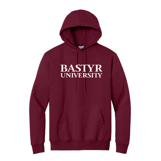 Bastyr Adult Hoodie - Cranberry w/ White