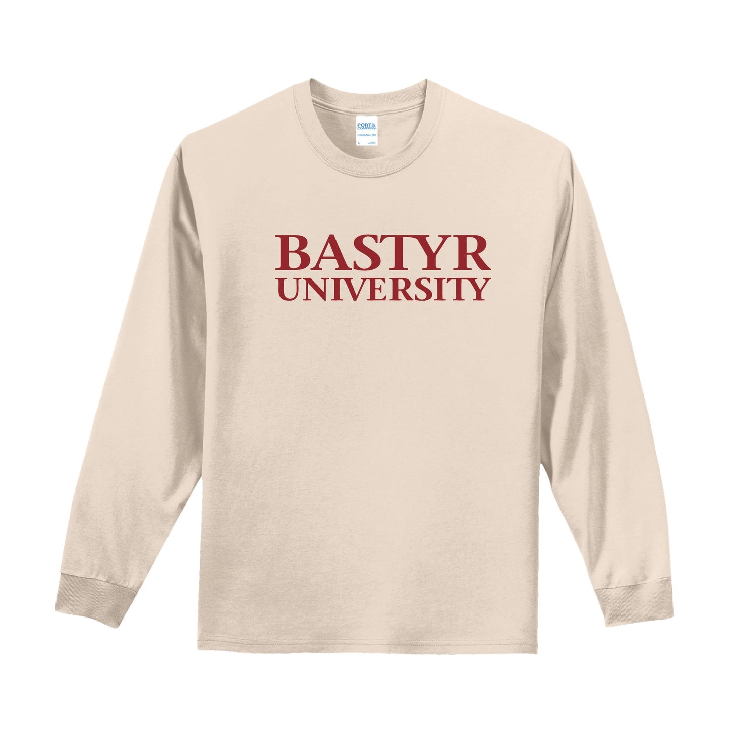 Bastyr Long Sleeve Shirt - Ecru w/ Cranberry