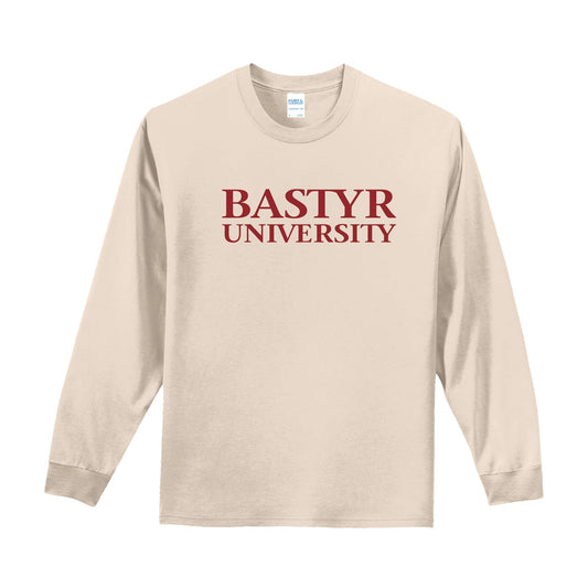 Bastyr Long Sleeve Shirt - Ecru w/ Cranberry