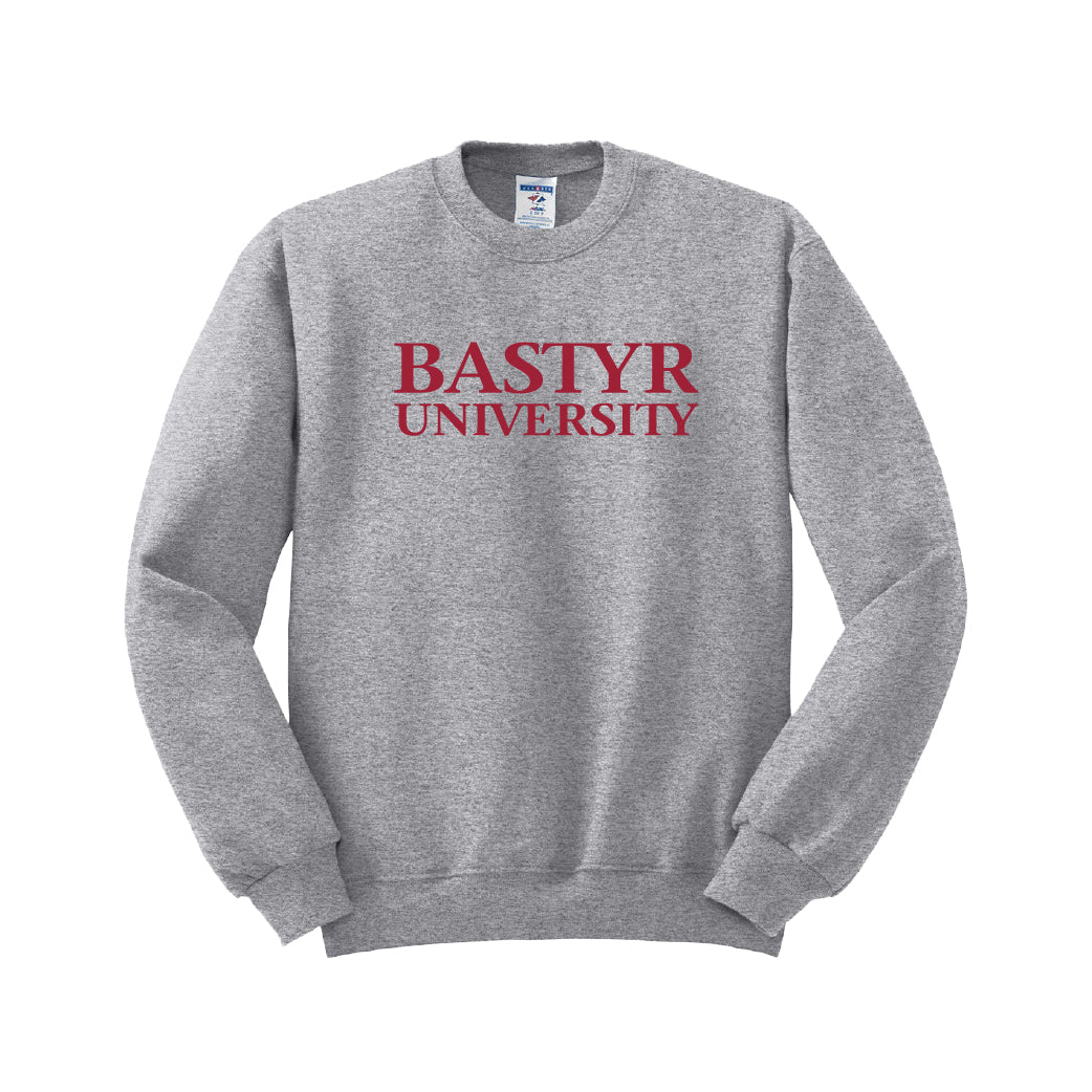 Bastyr Crewneck Sweatshirt - Gray w/ Cranberry