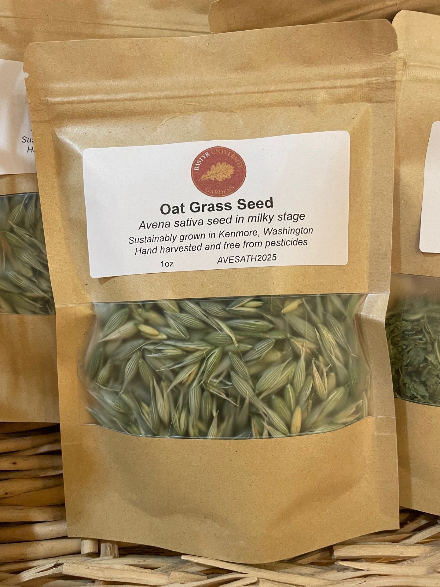 Bastyr Garden Grown: Oat Grass Seed Herb - Avena Sativa